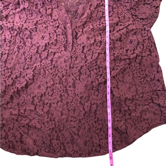 Torrid Harper Womens Lace Unlined Short Sleeve V-Neck Top Blouse Plus 5X - Picture 10 of 10